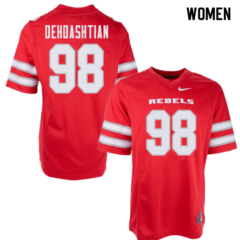 Women's UNLV Rebels #98 Nick Dehdashtian College Football Jerseys Sale-Red - Click Image to Close